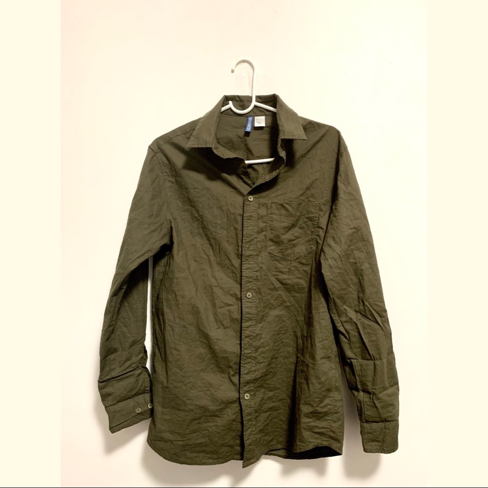 H&M | Olive Green Casual Shirt